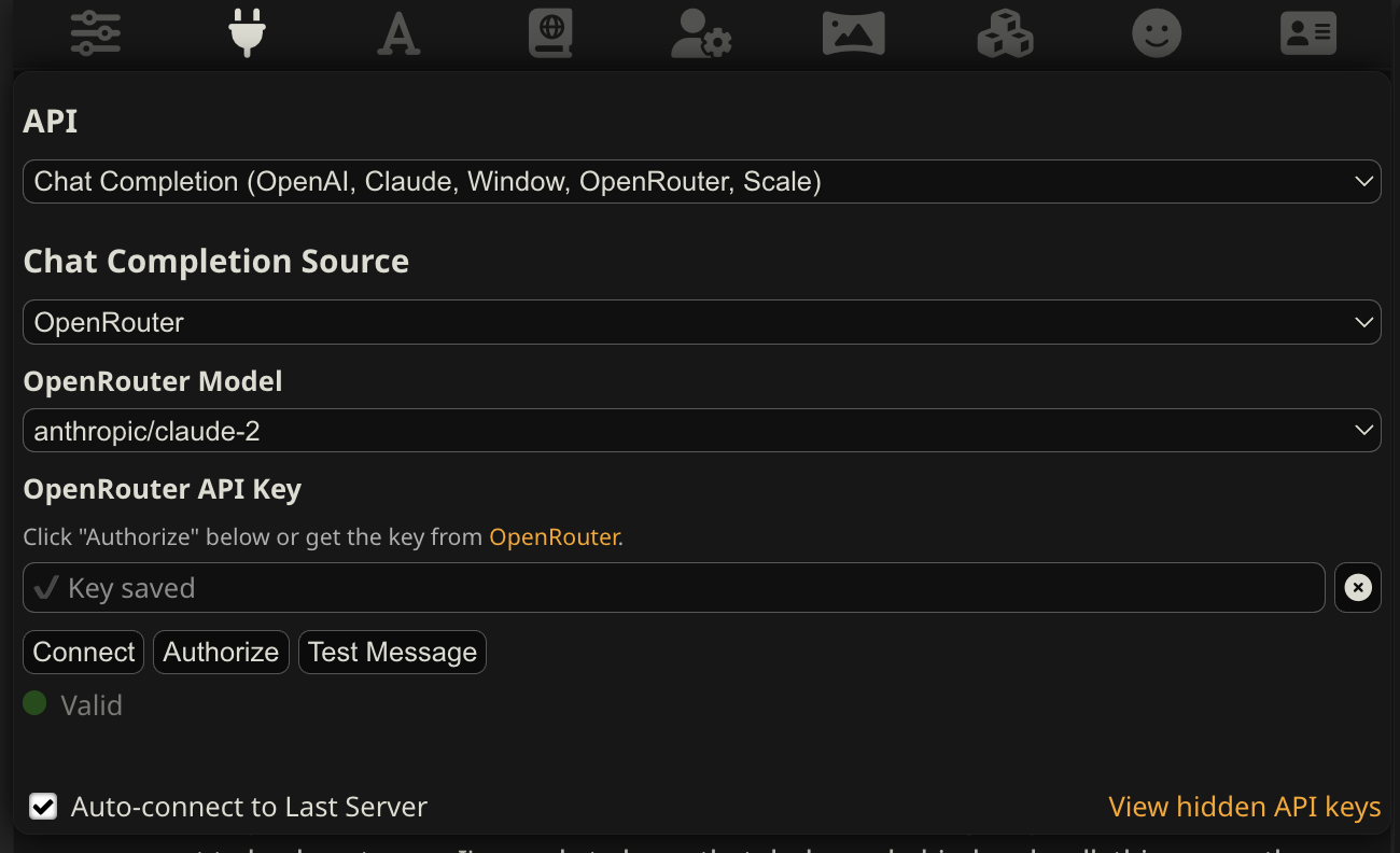 OpenRouter-ConnectionPanel
